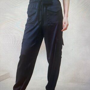NWT Banana Republic Factory Black Satin Joggers